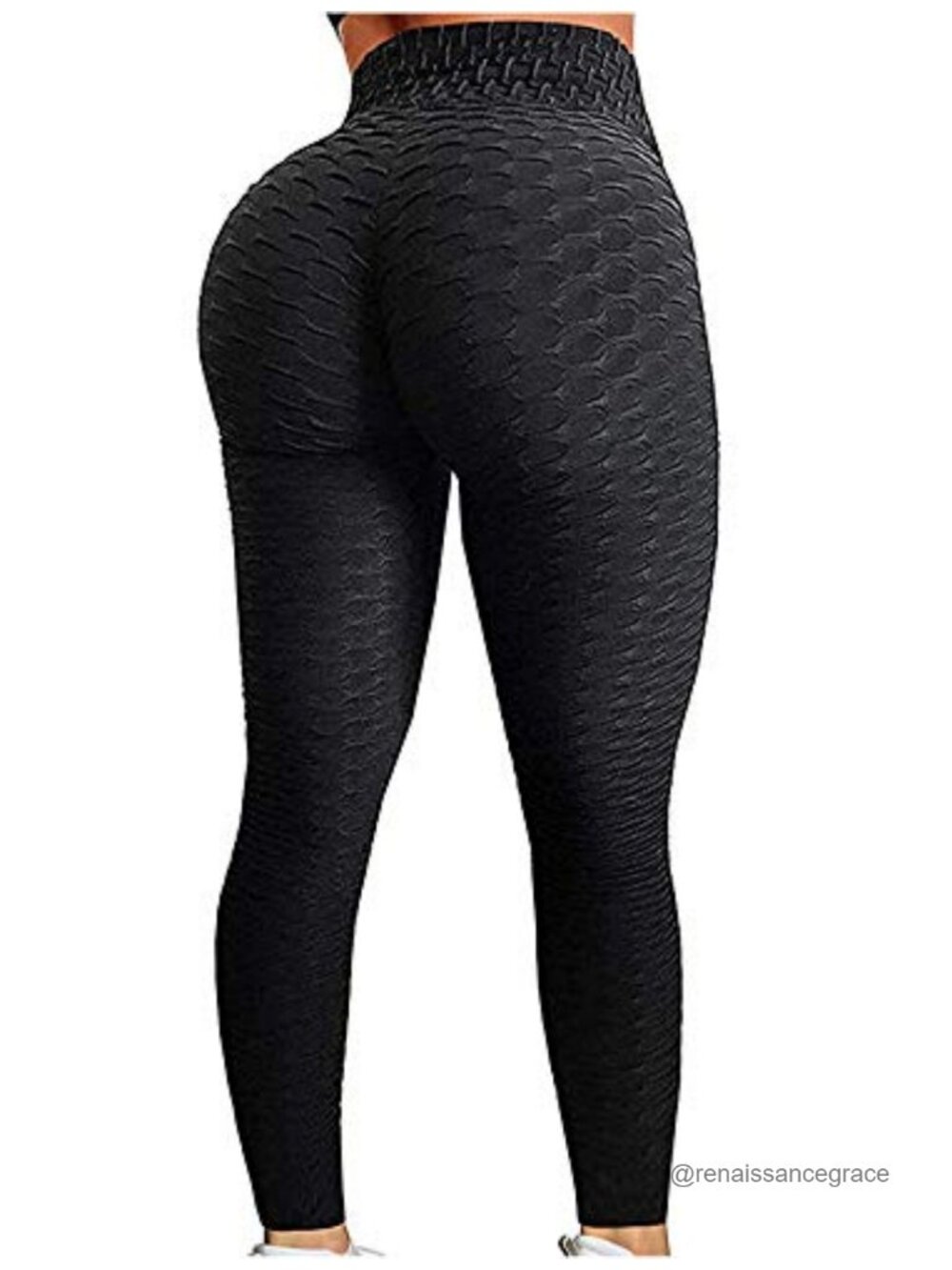 High Waist Tummy Control Booty Leggings Textured Scrunch Yoga Pants